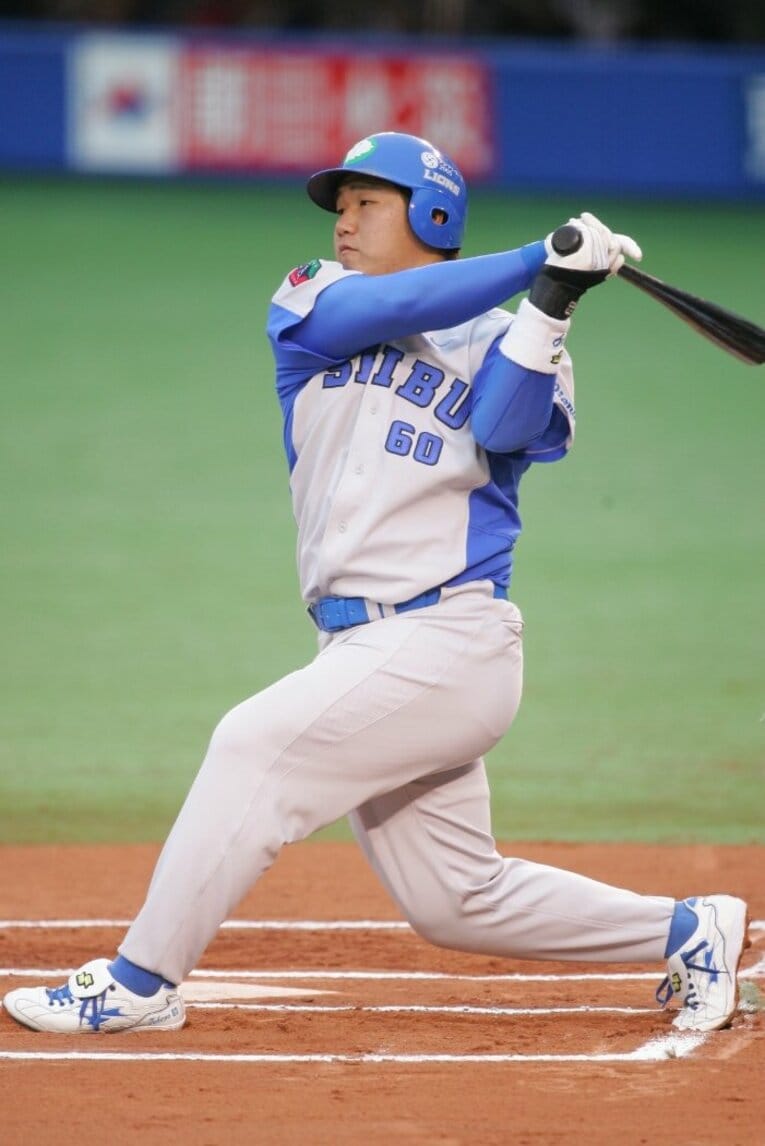 2005年の中村。80試合で22本塁打を放ち頭角を現した　©Sports Graphic Number