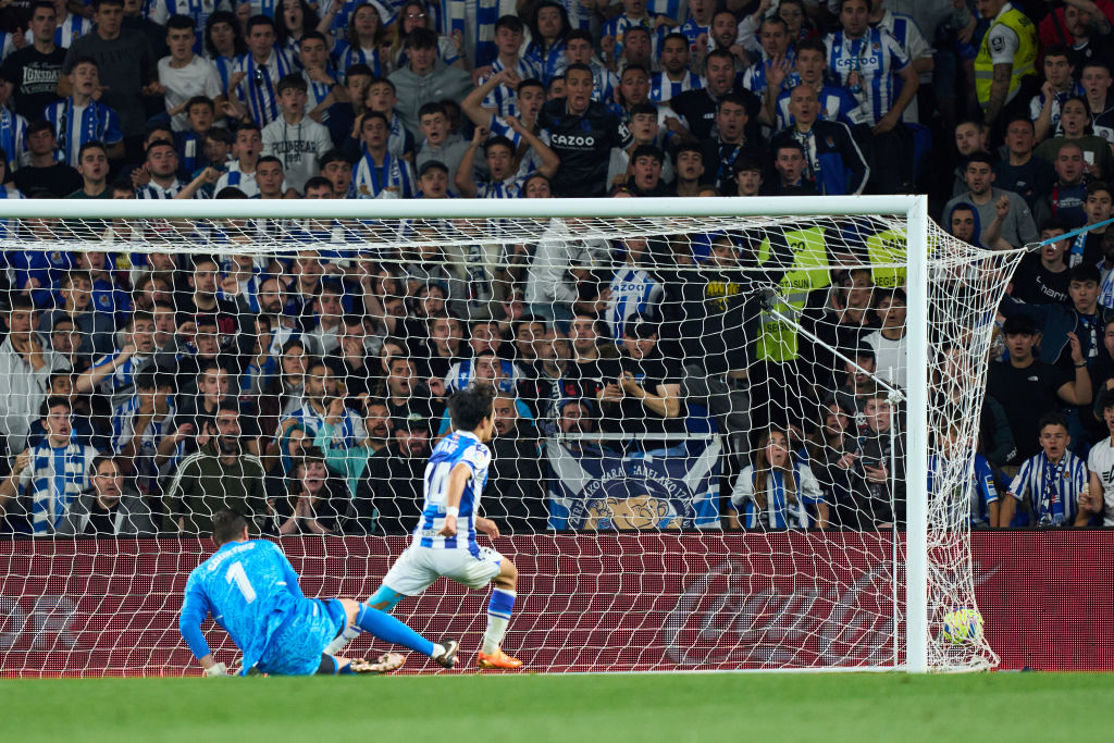 R・マドリー戦でゴールを挙げた久保　©Getty Images