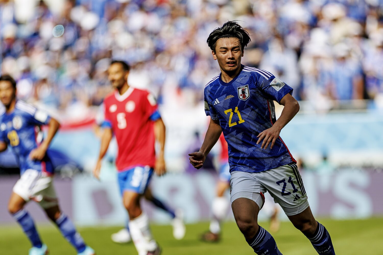 カタールW杯のコスタリカ戦で先発したが、シュートゼロで終わり前半終了後に交代した Kiichi Matsumoto / JMPA