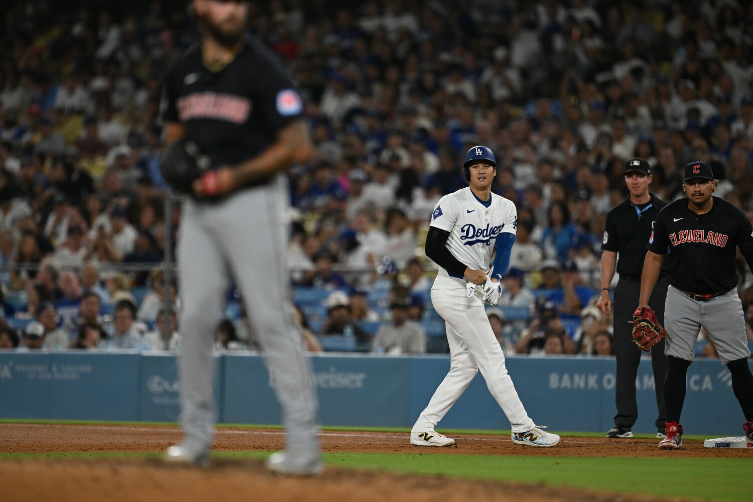 鈴木コーチは走者・大谷と投手との駆け引きに注目した　©Nanae Suzuki