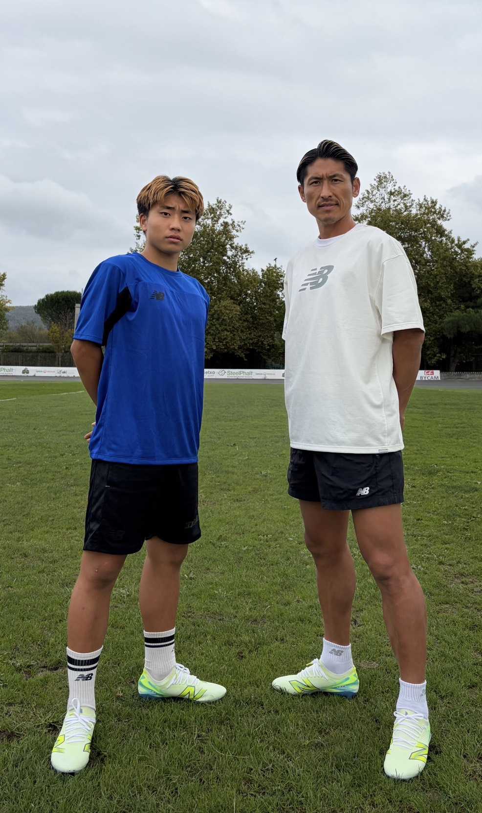 親子で切磋琢磨する丹羽選手と大心さん。日課の朝練を終えて　©本人提供