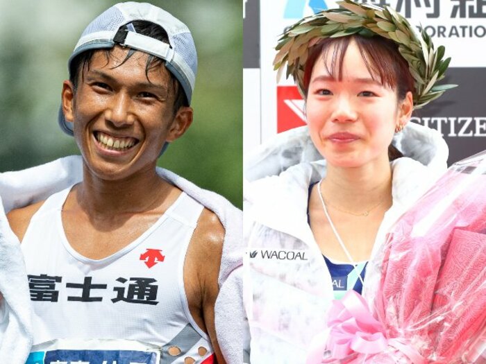 マラソン界最速カップルが結婚　鈴木健吾＆一山麻緒「きっかけは“敗北のMGC”」2人の知られざる共通点とは＜Number Web＞ photograph by Takuya Sugiyama／AFLO