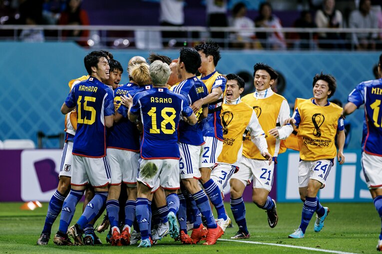 堂安、ドイツ戦の同点ゴール　©Kiichi Matsumoto/JMPA