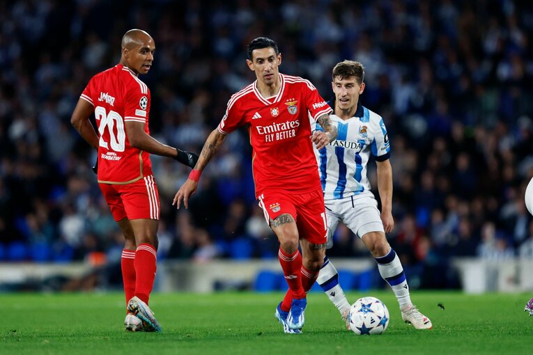 ベンフィカではW杯優勝メンバーのディ・マリアが奮闘した　©Daisuke Nakashima