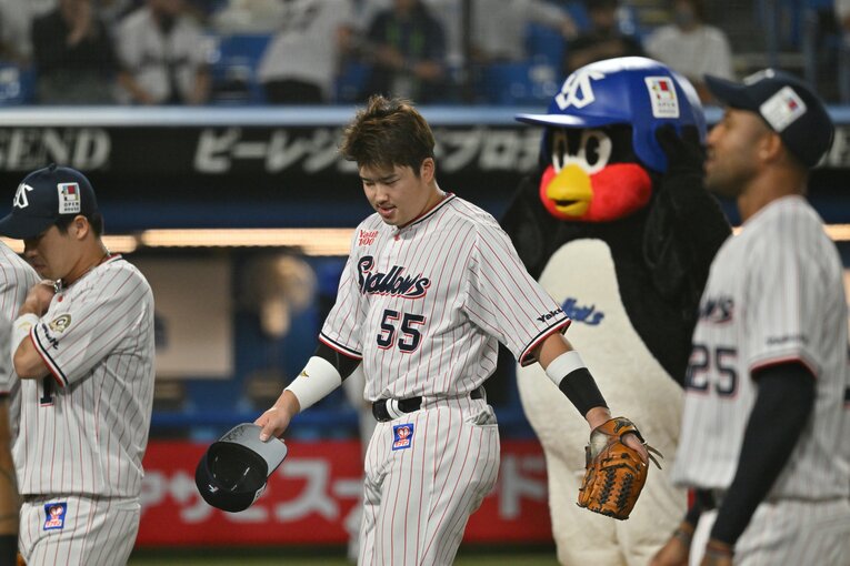 9月9日の広島戦で、野村克也・落合博満超えとなる53号ホームランを放った村上宗隆（22歳）　©Hideki Sugiyama