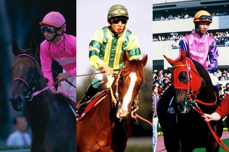 左からサクラローレル、マヤノトップガン、マーベラスサンデー　©Sports Graphic Number