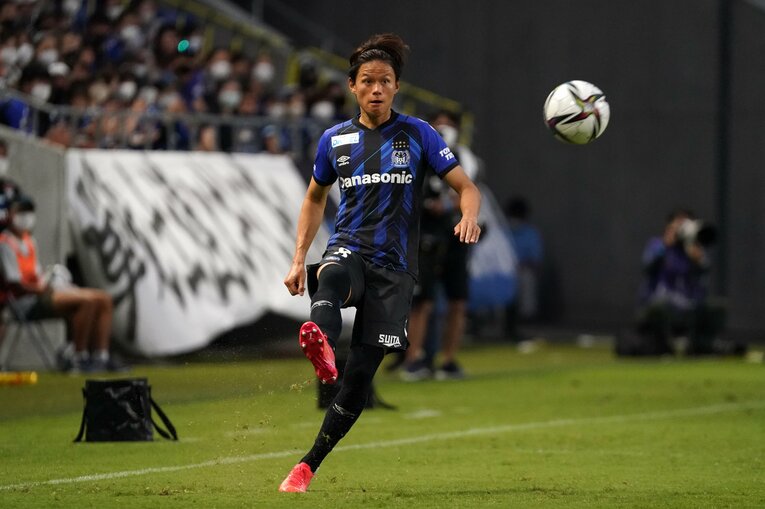 ガンバ大阪時代の小野瀬康介　©Etsuo Hara/Getty Images