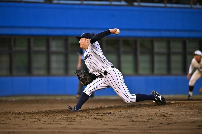 侍ジャパン大学生代表の選考合宿でも好投した渡邉　©Hideki Sugiyama