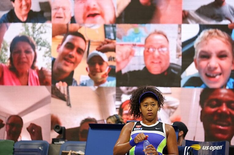 自身2度目となる全米オープン制覇を成し遂げた大坂なおみ。オンラインで観戦したファンからの声援も熱かった ／ photograph by Getty Images