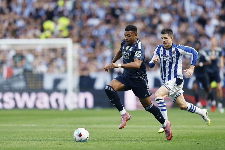 2季目のマドリーで存在感を高めるエムバペ。この日も1ゴール1アシストの活躍　©Daisuke Nakashima