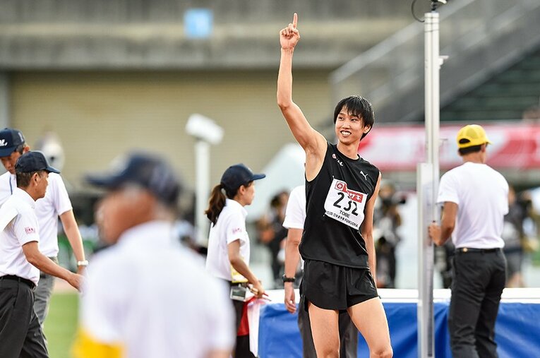昨年、走高跳の日本記録を塗り替えた戸邉直人。急逝した恩師の言葉を胸に、東京の舞台を見据えている。 ／ photograph by Nanae Suzuki