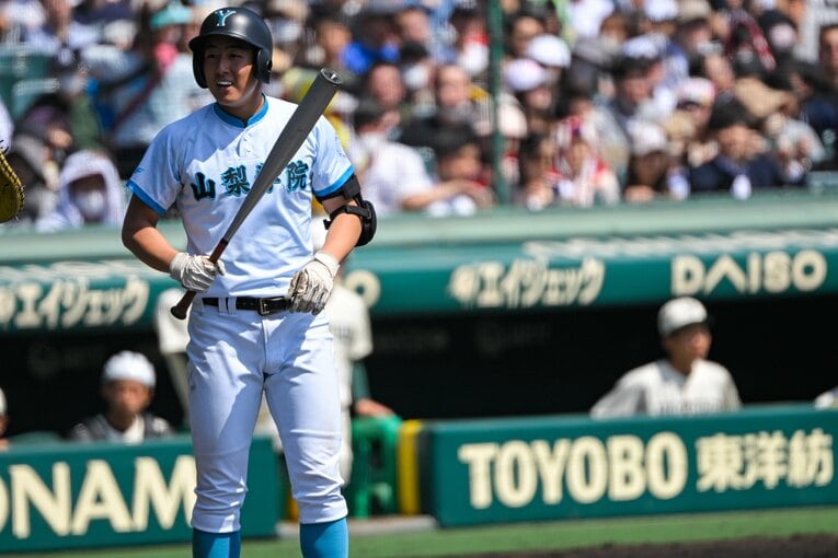 プロ注目の山梨学院・高橋海翔（野手）　©Nanae Suzuki