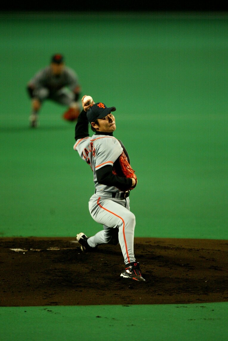 2002年の日本シリーズ。西武との第4戦に登板し、勝ち投手に　©BUNGEISHUNJU