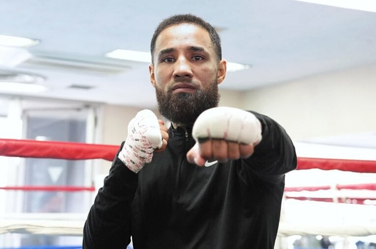 公開練習で自信に満ちた表情を見せるルイス・ネリ。5月6日、東京ドームで井上尚弥に挑む“悪童”の実力を福田直樹氏が分析する ／ photograph by Naoki Fukuda