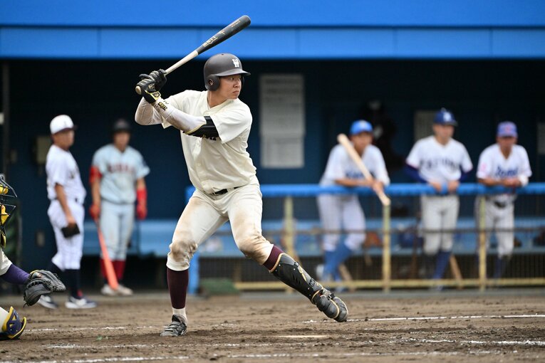 強打の捕手として大学ジャパンでも活躍した早大・印出太一。185cmの長身と長い手足にスケールの大きさを感じる　©Hideki Sugiyama