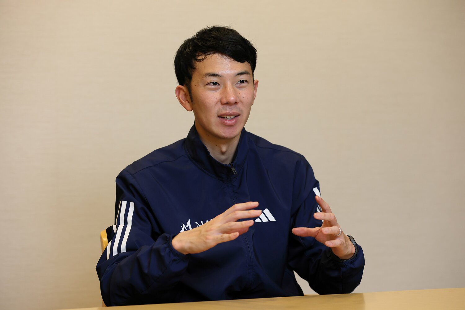 神野監督との緊密な連携を説明してくれた近藤　©Shigeki Yamamoto