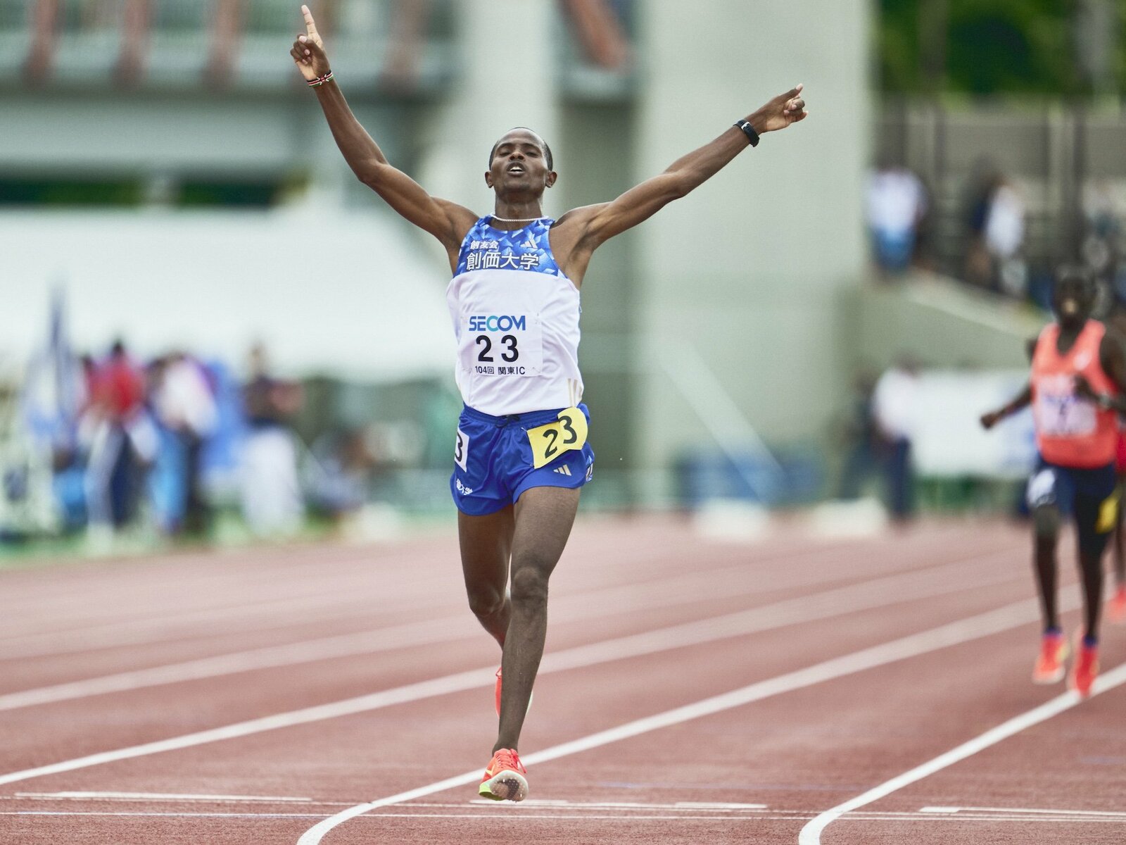 関東インカレ二冠を達成したスティーブン・ムチーニ ©️Yuki Suenaga