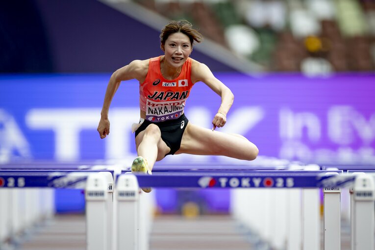 【東京世界陸上】100mハードル予選を走る中島ひとみ（長谷川体育施設）　©Kiichi Matsumoto