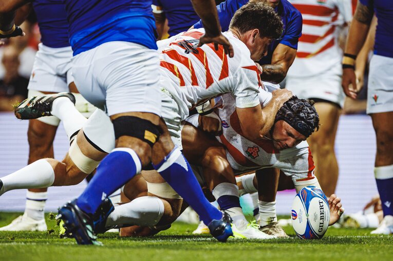 13分、ピーター・ラブスカフニの先制トライ【2枚目／全2枚】　©Kiichi Matsumoto