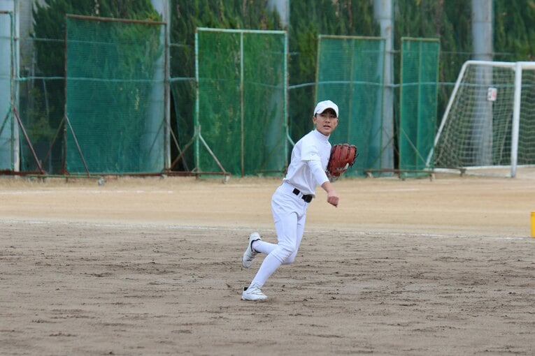 「古豪」市岡高校の練習風景　©Fumi Sawai