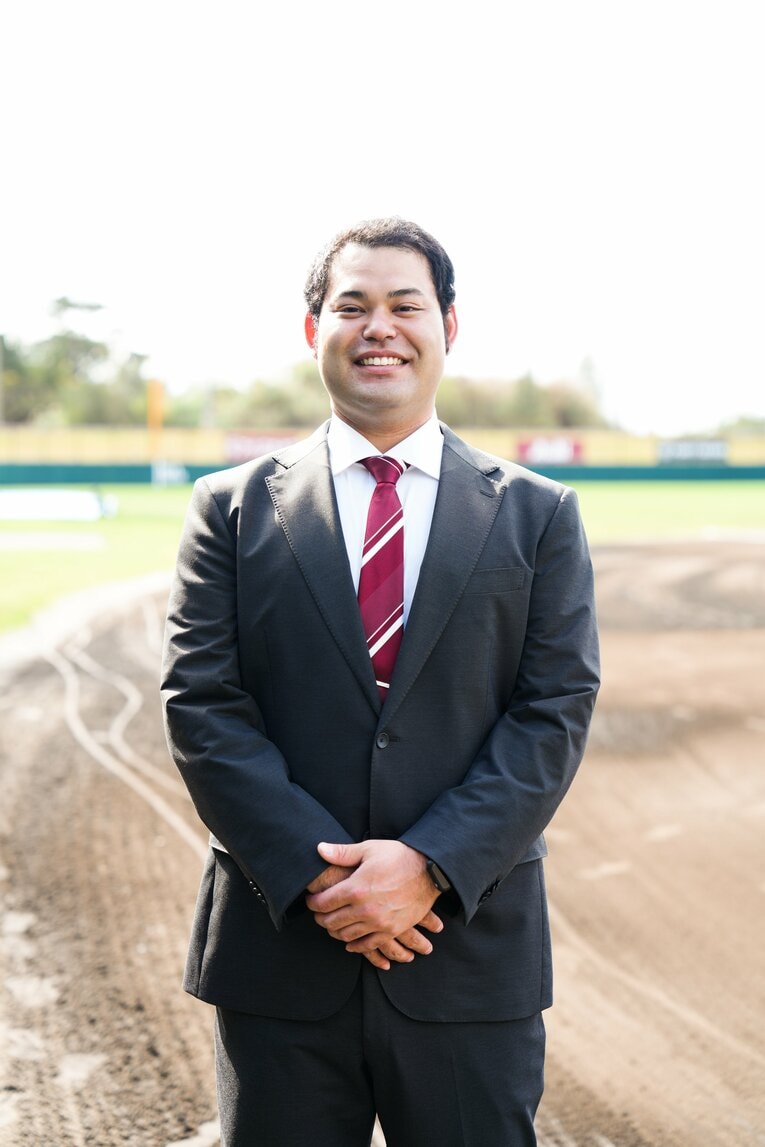 現在の岩見さん。今年から楽天スカウトに（2023年撮影）　©Rakuten Eagles