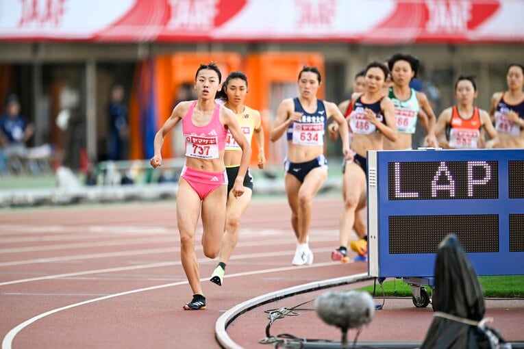 【2024日本選手権】予選では田中らシニア選手を相手に一度も先頭を譲らなかった。決勝では一転して試合巧者ぶりを見せた　©Asami Enomoto