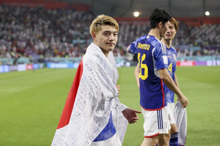 スペイン戦終了後　©Kaoru Watanabe／JMPA