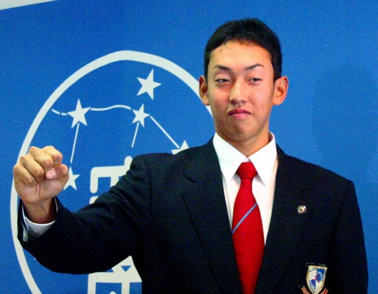 ドラフト指名を受けた京産大時代の平野（2005年撮影） ©JIJI PRESS