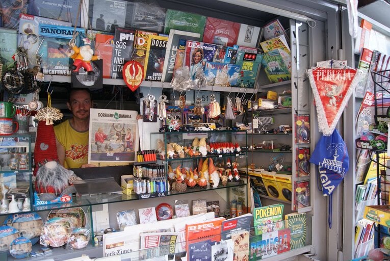 ペルージャの街（8月下旬／筆者撮影）