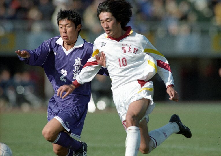 習志野高校時代の玉田圭司（1998年12月31日、全国高校サッカー選手権1回戦）