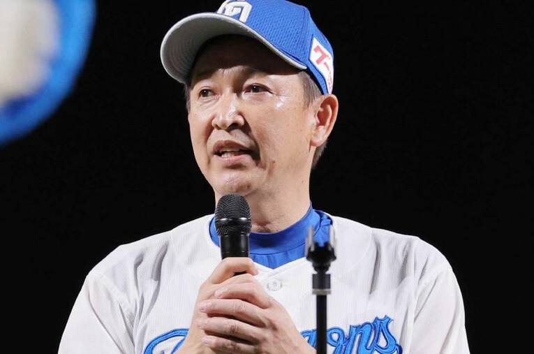 今シーズンをもって監督を退任した立浪和義 ／ photograph by JIJI PRESS