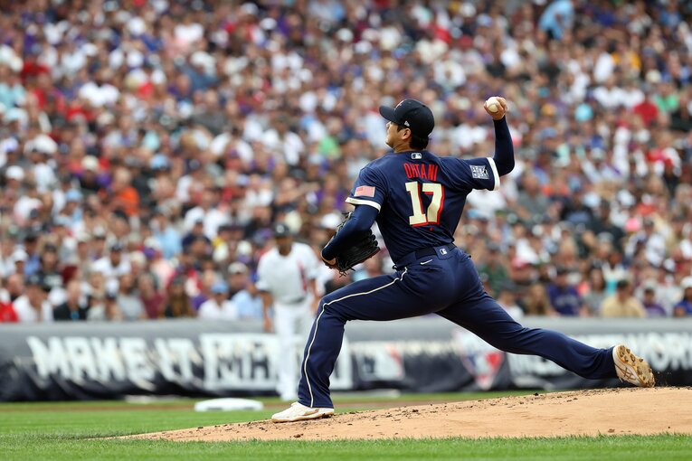 昨年のオールスターでは先発投手を務めた大谷　©Getty Images