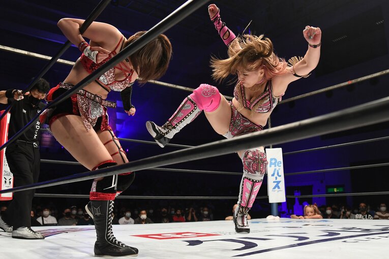 6月26日、スターダム名古屋大会のひめか戦　©Masashi Hara