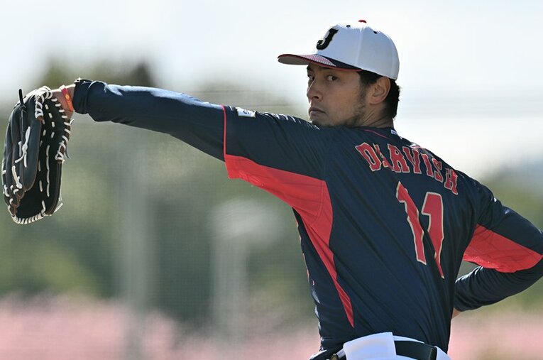 侍ジャパン強化合宿でのダルビッシュ有。投手陣に日々、新鮮な刺激を与えているようだ　©Hideki Sugiyama