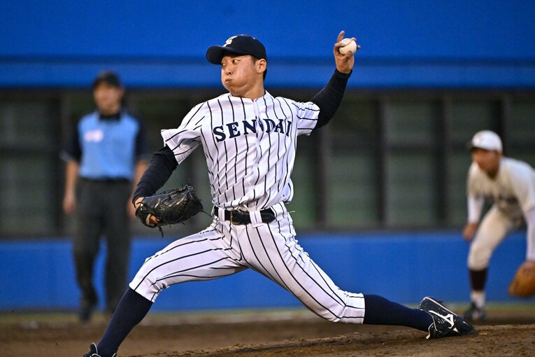 侍ジャパン大学生代表の選考合宿でも好投した渡邉　©Hideki Sugiyama