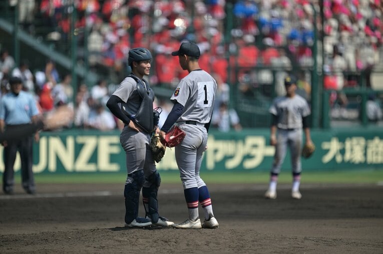 慶応バッテリー　©Hideki Sugiyama