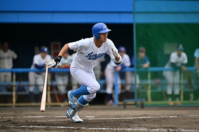 昨年６月の侍ジャパン大学代表合宿で　青学大の西川史礁　©︎Hideki Sugiyama