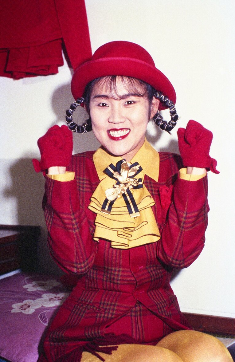 山田邦子。人気絶頂の1988年撮影の1枚　©KYODO