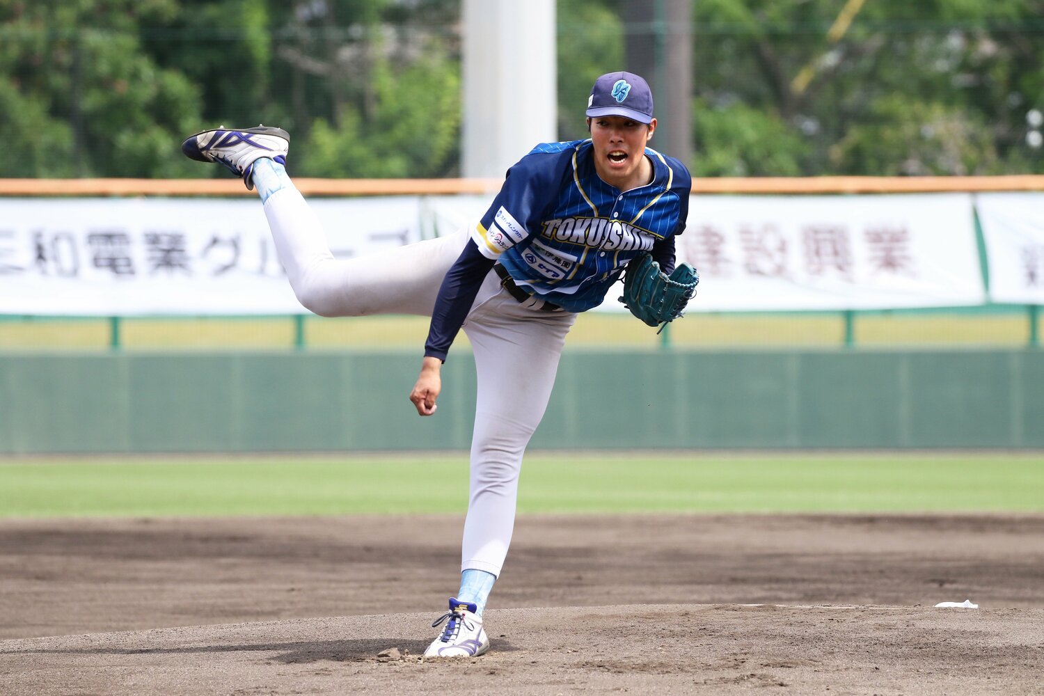 篠﨑は支配下でも上位指名候補と報じられていた ※徳島インディゴソックス提供