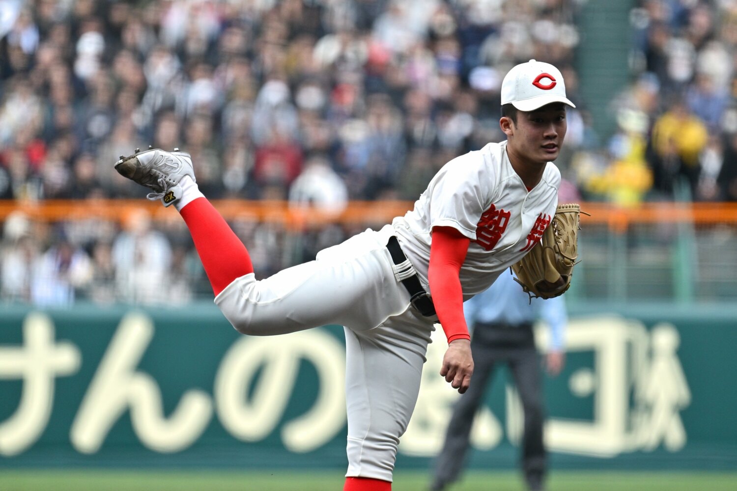 センバツ準優勝の智弁和歌山のエース・渡邉も直球は140キロ台前半がMAX　©Hideki Sugiyama