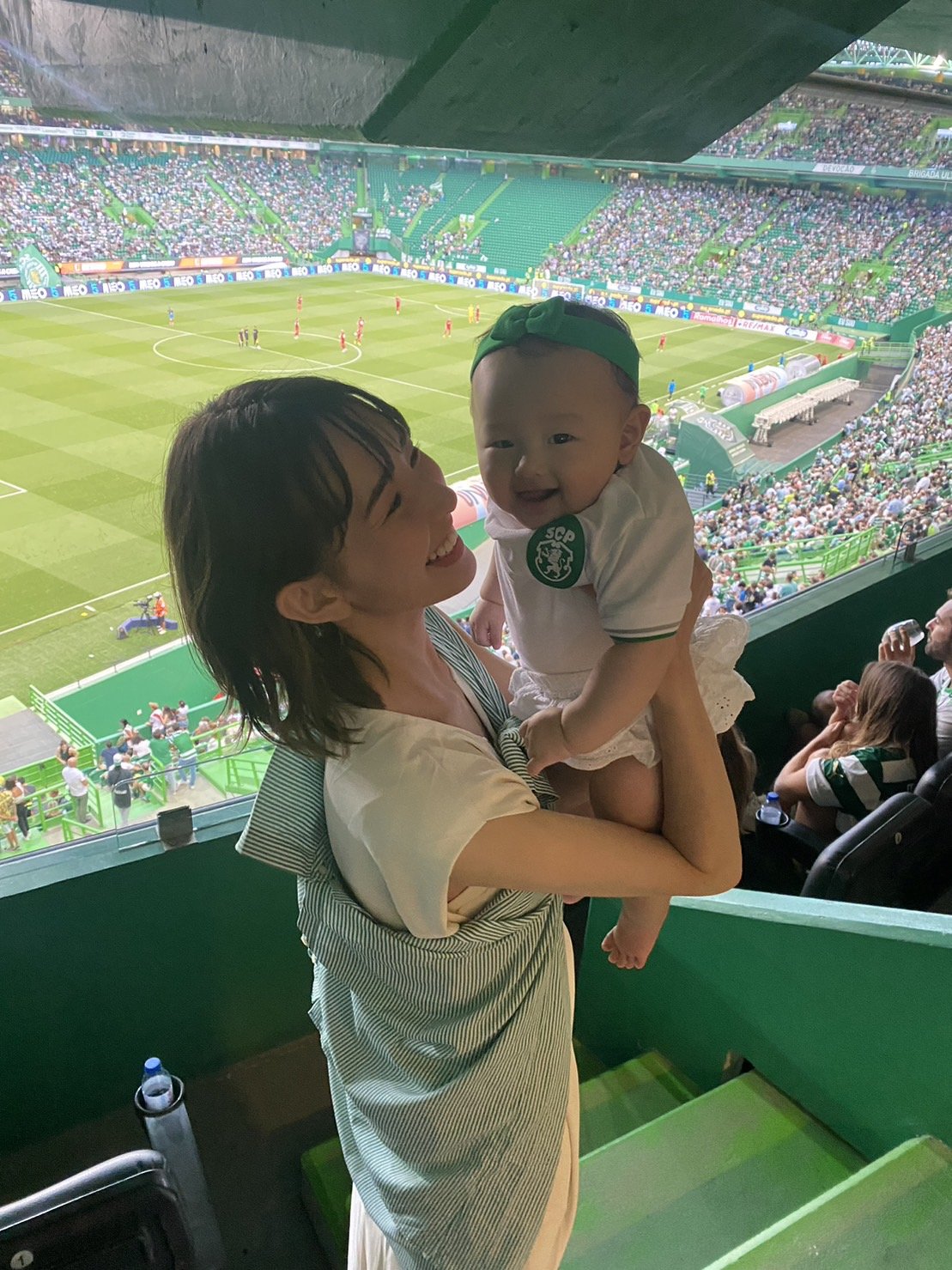 ホームゲームは毎回、娘と一緒にスタジアムに駆けつける