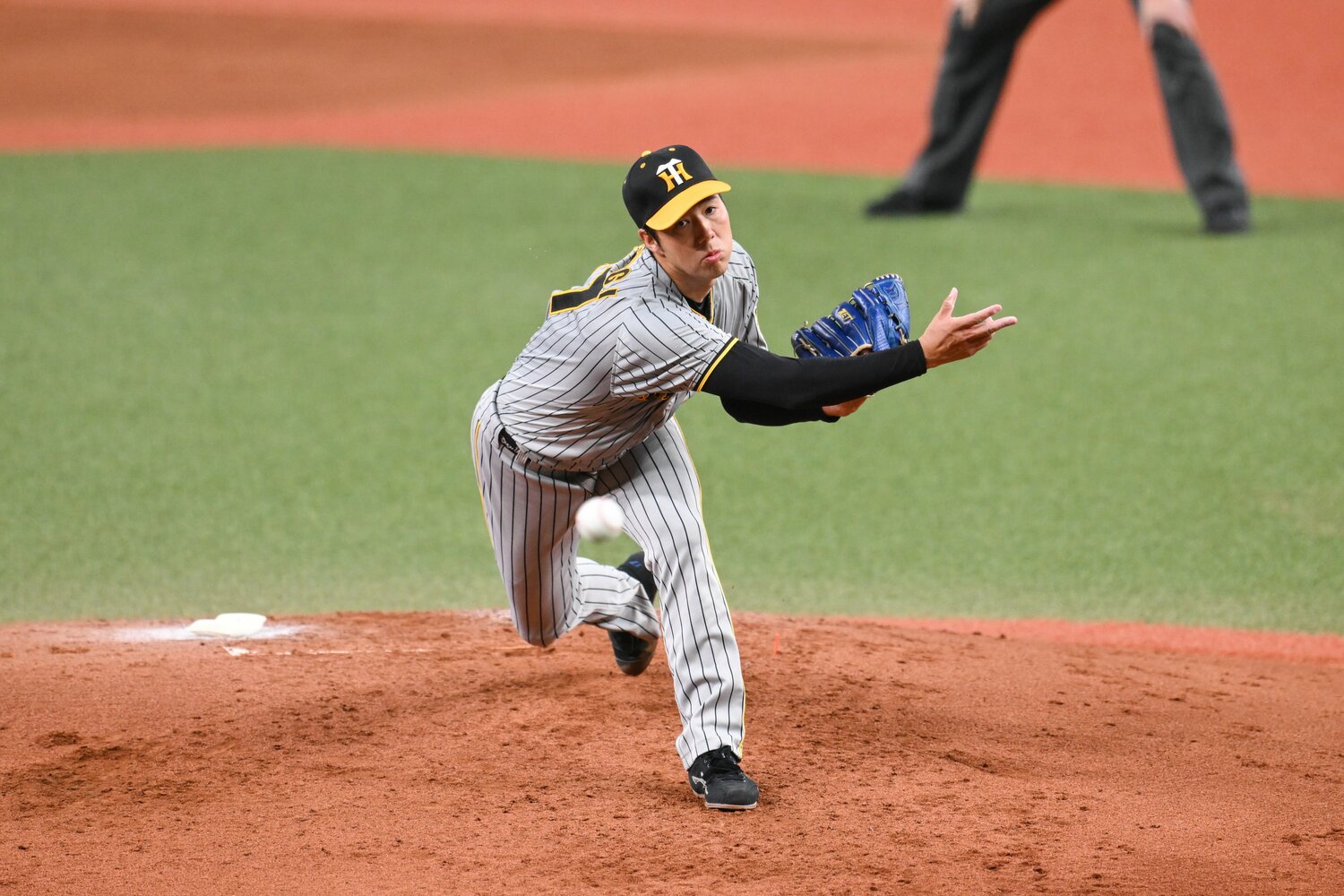 運命の第7戦で好投した青柳晃洋 ©Nanae Suzuki