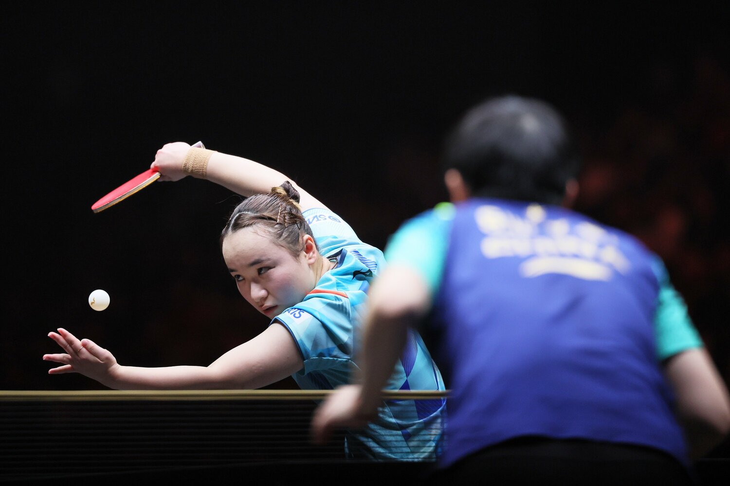 昨年9〜10月のチャイナスマッシュ、孫穎莎と対戦する伊藤 ©Getty Images