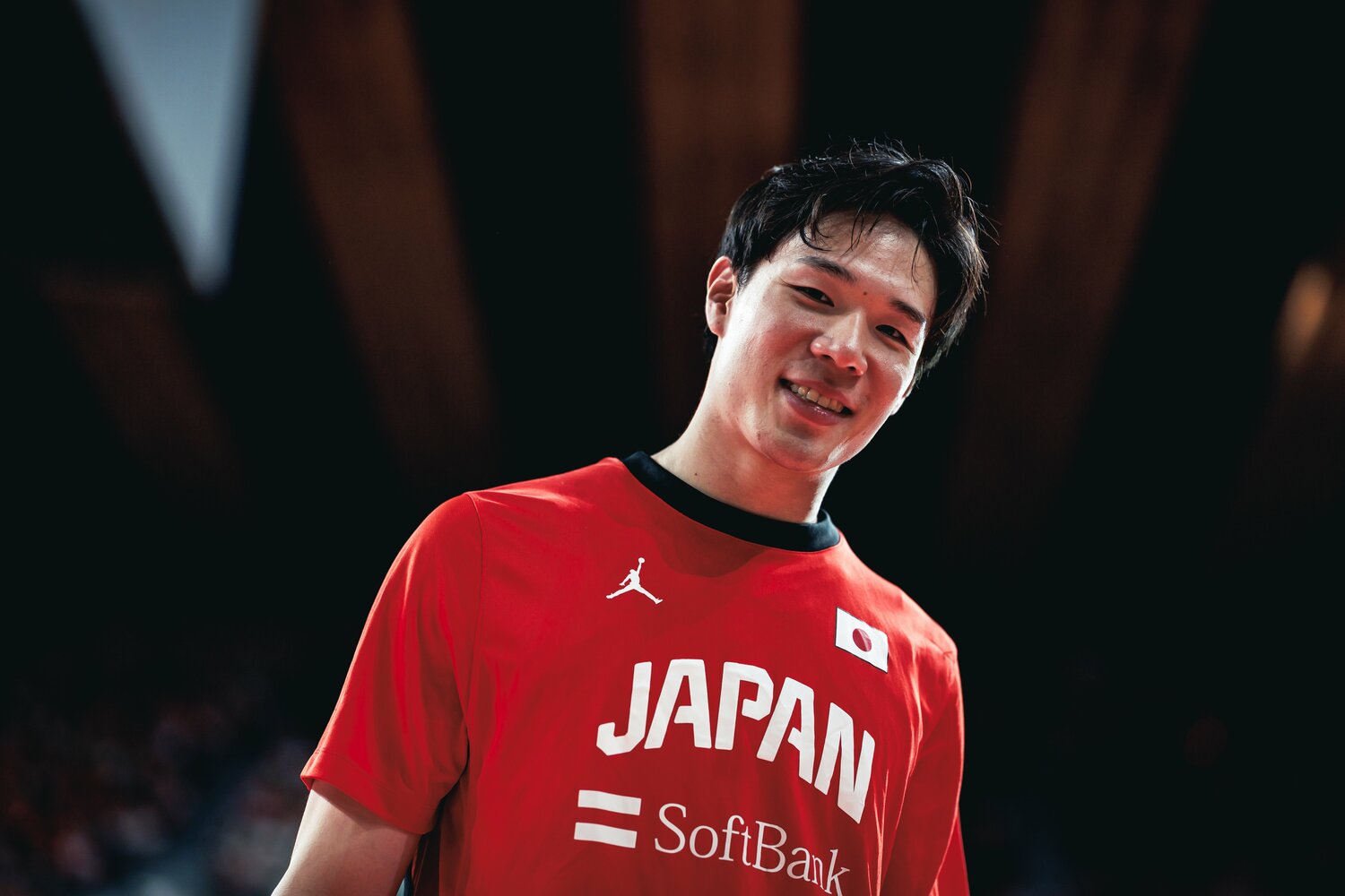 試合後、リラックスした表情でカメラに目線を向ける馬場雄大（30歳）　©︎Kiichi Matsumoto