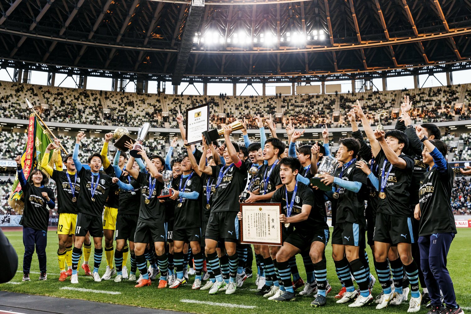 岡山県勢として初の選手権制覇を達成した岡山学芸館　©︎Kiichi Matsumoto