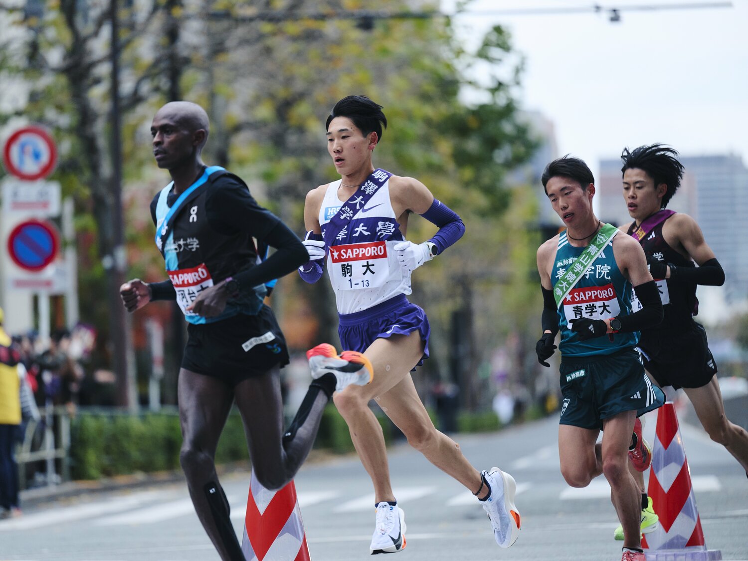 当日変更で白鳥に替わって1区を走り区間賞を獲得した篠原。この配置はレース全体の流れにも影響した ©︎Yuki Suenaga