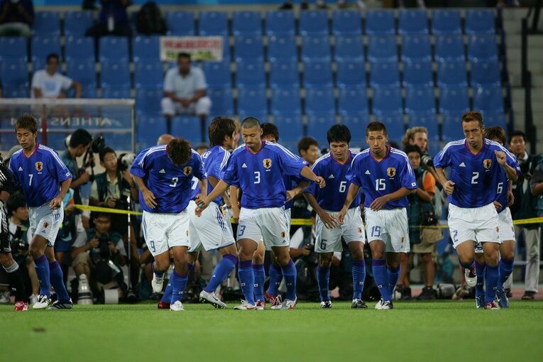 アテネ五輪での日本代表　©Takuya Sugiyama/JMPA