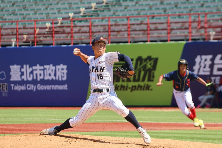 U18アジア選手権の開幕投手を任された高尾　©︎Fumi Sawai