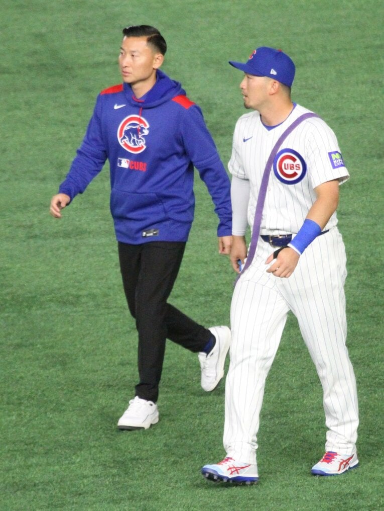 鈴木誠也とのトレーニング（写真＝本人提供、2025年MLB東京シリーズ）