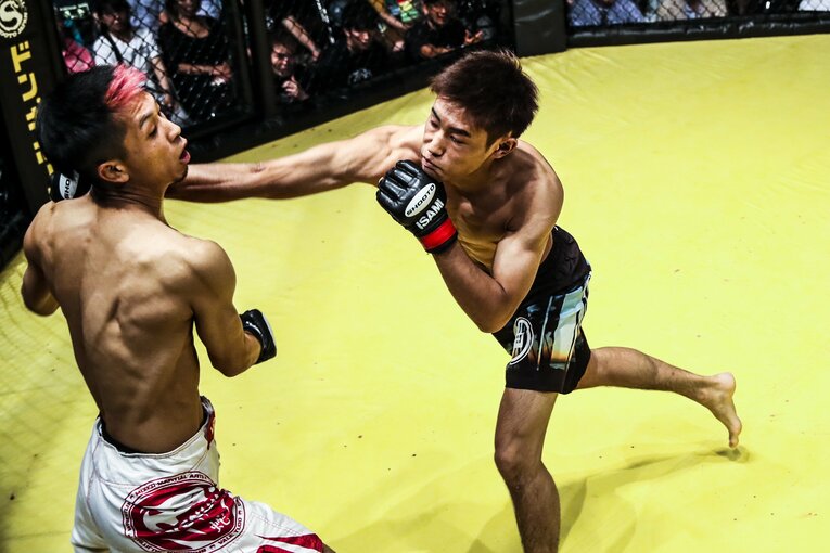 2018年8月、修斗で行われた平良達郎のプロデビュー戦　©Susumu Nagao